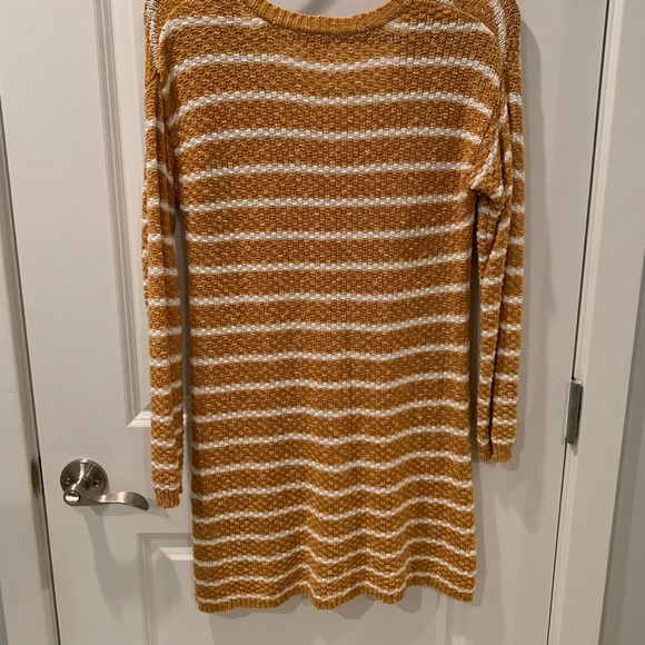 Yellow-White Striped TOBI Sweater - Picture 3 of 3